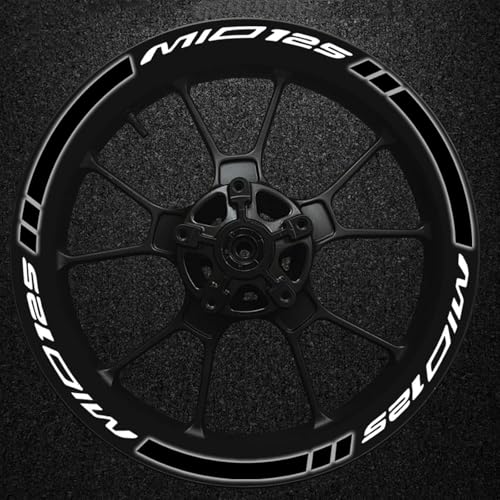 JYTDAWTG for Mio I 125 14'' Reflective Motorcycle Wheel Hub Stickers Motor Bike Accessories Scooter Rim Strips Decal(001)