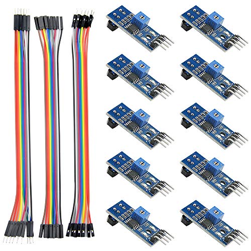 WMYCONGCONG 10 PCS TCRT5000 Infrared Reflective Sensor Module IR Barrier Line Track Photoelectric Switch with Jumper Wires for Arduino Smart Car Robot