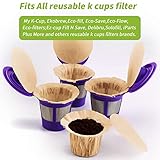 Unbleached K cup Disposable Paper Filters with Lid for Keurig Reusable K Cup Filters,Keurig Filters for K Cup Reusable Coffee Filters, Fits All Keurig Single Serve Filter Brands