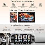 ATOTO S8 9 inch Double Din Android Car Stereo, Wireless Android Auto&Wireless CarPlay, Built-in 4G/WiFi/USB, 2 Bluetooth, QLED Touchscreen 4G+32G Android Radio, LRV&SCVC, AI Chat, Phonelink,S8G2094MS