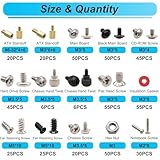 Bemaka 502PCS Computer Screws Assortment Kit, Motherboard Standoffs Screws PC Screws for PC Fan, PC Case, HDD Hard Drive, Laptop, SSD, CD-ROM, Used for DIY Installation & Repair of Computer Parts