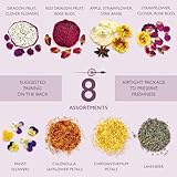 MILLIN Rim Decoration Cocktail Garnish GIFT SET – Honey, Brush, Rose Petals, Lavender, Edible Flowers and Dehydrated Fruits | Premium Drink Garnish for Bartenders, Home Bars, Men & Women | Liquor, Holiday, Unique Gift, Art & Craft, Romantic