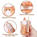 Cat Hair Claw Clips for Women Girls Cute Small Hairpins Hairgrips For Short Long Hair Breastpin Gift Idea For Her Daughter Kitty Lovers Girl's School Companions Set of 6