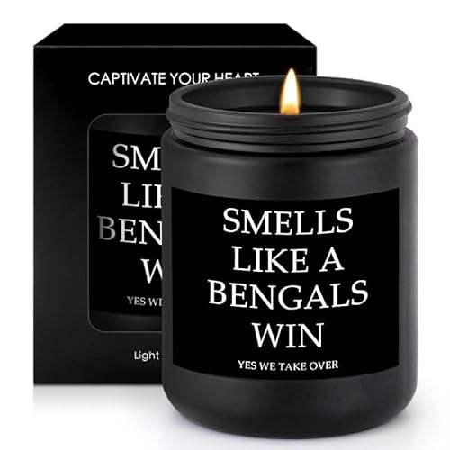 Smells Like Cincinnati Win Scented Candle Football Themed Merch Fan Shop Men Women Sport Stuff Gear Decor Bengals Team Accessories Hustband Father Day Dad Happy Birthday Funny Funny Cool Ideal Gift