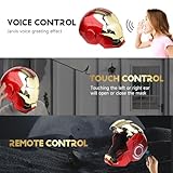 YONTYEQ Iron Hero MK 5 1:1 Wearable Helmet - Voice, Touch, and Remote Control with LED Eyes, Realistic Sound Effects, Perfect for Cosplay, Display, and Collectible Figures for Man and Teen