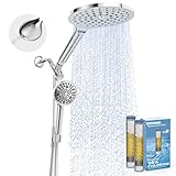 MakeFit Dual Filtered Rain Shower Head Combo, Handheld Shower Head with Adjustable Bar - Rainfall Shower Head And Showerhead with Filter for Hard Water - Removes Chlorine