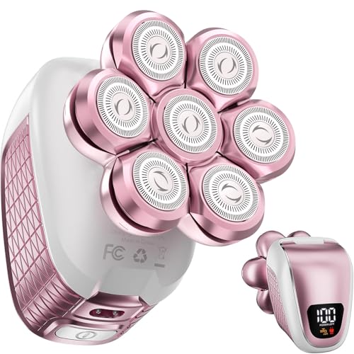 Electric Razors for Women, 5 in 1 Electric Shaver for Women, Cordless Painless Hair Remover for Legs Bikini Face Lips Hairs (Pink)