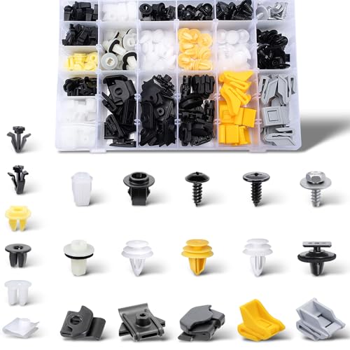 OAUTOO 226pcs for Nissan & Infiniti Body Interior and Exterior Retainer Fastener Clip Assortment Bumper Cover Grille Fender Liner Screw with Grommet Kit Door Interior Trim Panel Clips