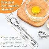 4 Pieces Egg Beater Stainless Steel Mini Spring Coil Whisk Silicone Whisk Hand Held Sauce Stirrer Blender Milk Frother Foamer Coffee Mixer