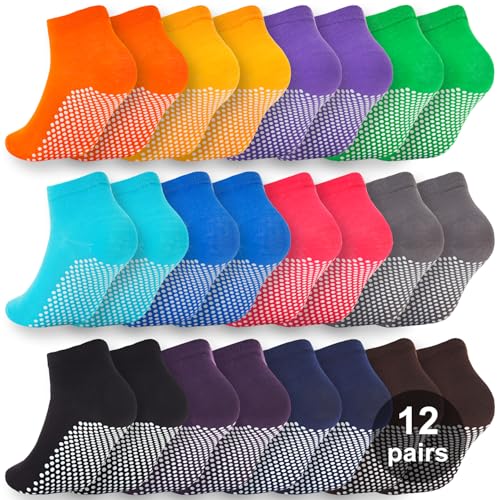 WANZHIHUI Pilates Grip Socks for Women Men Cute Non Slip Grippy Socks Woman for Yoga Barre Trampoline Hospital