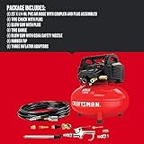 CRAFTSMAN Air Compressor, 6 Gallon, Pancake, Oil-Free with 13 Piece Accessory Kit (CMEC6150K)