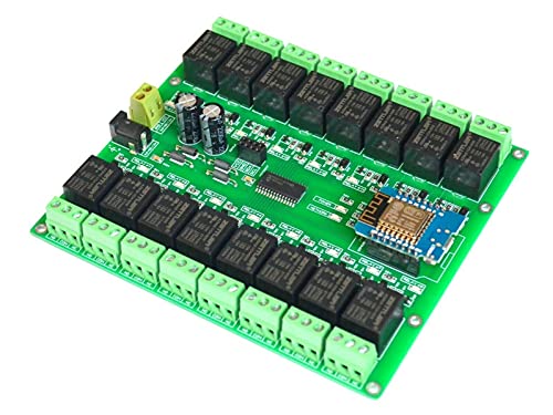 WiFi 16 Channel Electromagnetic Relay ESP8266 Module Smart Home Controller Compatible with ESPHome Home Assistant