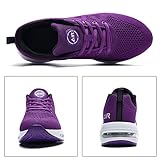 Air Shoes for Women Running Tennis Shoes Breathable Jogging Walking Athletic Shoes Fashion Sneaker Purple 7.5