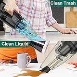 whall Handheld Vacuum Cordless, 8500PA Strong Suction Hand Vacuum, Wet Dry Hand Held Vacuum Cleaner with LED Light, Lightweight Mini Car Vacuum Cordless Rechargeable, Portable Vacuum