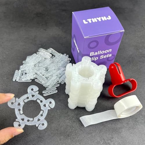 LTHYHJ 80 Balloon Clips and 100 Dots Glue Points and a Tie, Connector, for wedding, parties, etc. Arch tool