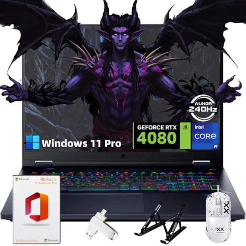 acer Predator Helios 18 Gaming Laptop, 18" WQXGA 240Hz, Intel i9-14900HX, GeForce RTX 4080, Win 11 Pro & Lifetime Microsoft Office, 64GB DDR5, 4TB SSD, Backlit Keyboard, WiFi 7, w/cefesfy Accessories