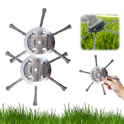 Steel Wire Grass Trimmer Head, 6 Inch String Trimmer Replacement Head, 2025 New Universal Steel Wire Weed Trimmer Head for Electric Battery Powered Cordless String Trimmer (1, 6 Blades)
