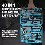 DURATECH Bike Repair Kit, 40PC Bicycle Tool Kit with Carry Case, Bike Accessories for Repairing Tyres, Brakes, Chains, Pedal, Mountain Bike & Road Bike Maintenance, Great Gift for Men, Women