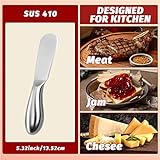 Mlurcu Butter Knife Butter Spreader Knives 4 PCS Stainless Steel Cheese Butter Spreader Knife Set Charcuterie Utensils Cheese Knives Butter Knife Spreader for Cheese Cold Butter Jam Pastry making