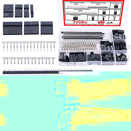 Twidec/600PCS 2.54mm dupont connector kit 1/2/3/4/5/6/7 Pin Housing Connector With 2.54 Male and Female Dupont Terminals Connectors And Wire Terminal Crimping Pliers Dupont Crimping Tools