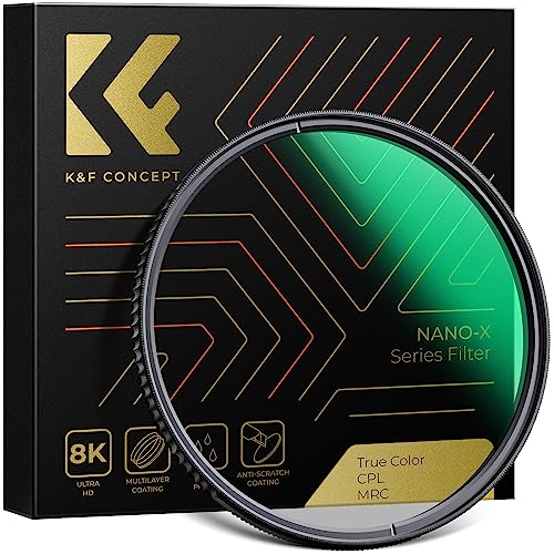 K&F Concept 77mm True Color Polarizer Lens Filter Circular Polarizing Filter for Camera Lens with 28 Multi-Coated (Nano-X Series)