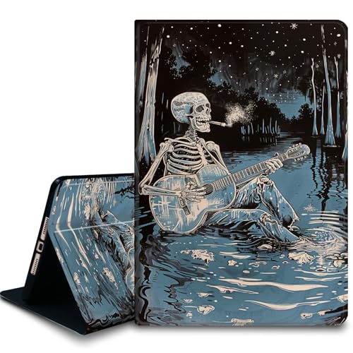 Bxgolkgd Tablet Case for Samsung Galaxy S10 Ultra 2024/S9 Ultra 2023/S8 Ultra 2022 11 Inch,Shockproof Stand Cover with Heat Dissipation,Auto Wake/Sleep Function,Funny Skeleton