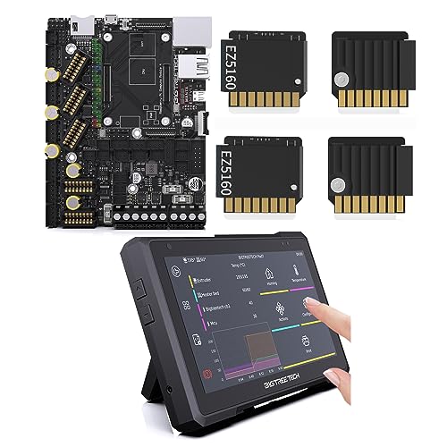 BIGTREETECH Pad 7 Klipper Touch Screen + Manta E3EZ V1.0 Mainboard + EZ5160 Pro V1.0 SPI Stepper Motor Driver 4 PCs, for Ender-3 Voron Vzbot, Support High Speed Printing