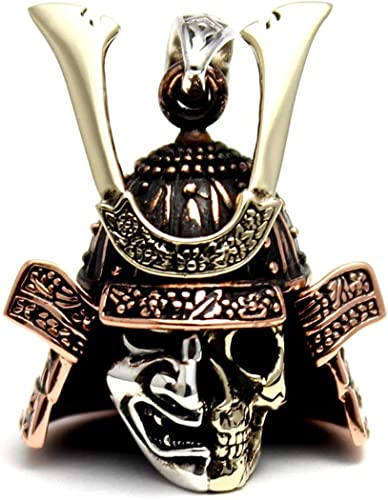 COSUMOSU Skull Samurai big 1.37inch 925 sterling silver Men's Pendant