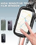 ROCKBROS Bike/Bicycle Phone Front Frame Bag, Waterproof, Tube Bag,Cycling Pouch, Bike Accessories for Men Compatible Phone Under 6.5”