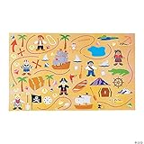 Fun Express DIY Giant Treasure Island Map Sticker Scenes - 12 Backgrounds and 12 Sticker Sheets - Pirate Party Activity for Kids