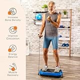 LifePro Waver Mini Vibration Plate Exercise Machine – Portable Full Body Vibration Platform for Home & Travel Workouts, Weight Loss, Toning & Wellness, with 2 Loop Bands & 4 Resistance Bands