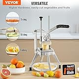 VEVOR Commercial Vegetable Chopper w/ 4 Replacement Blades, Stainless Steel French Fry Cutter Potato Dicer & Fruit Slicer for Restaurants & Home Kitchen