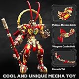 JMBricklayer Monkey King Mech Building Sets for Adults and Kids 70150, Action Figure Mecha Robot Toy Classic Chinoiserie Warrior Collectible Model Kit Cool Mech Display, Gifts for Boys, Girls