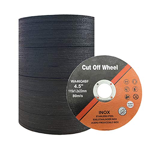 Cutting Wheel 4-1/2 Inch 100 PCS Cut Off Wheel 4.5" x.047 x7/8" Cutting Disc Ultra Thin Metal & Stainless Steel,Fits Angle Grinder Saw Grinder Metal Cut Tools
