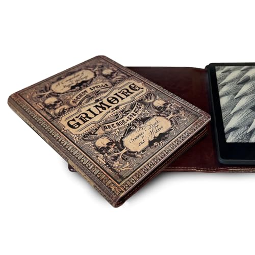 KleverCase Universal Book Cover for eBook Readers. Fits e-Readers Inc. Kobo, Nook, Kindle Paperwhite (inc 12th Gen & Signature Edition), Kindle, storytel and More. (Grimoire Magic)