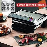 T-fal OptiGrill XL Electric Indoor Grill: 6 Auto Cooking Modes, Smart Sensor Technology, Nonstick Removable Plates, 4-8 Servings, Dishwasher Safe, Panini Press, Precision Grilling