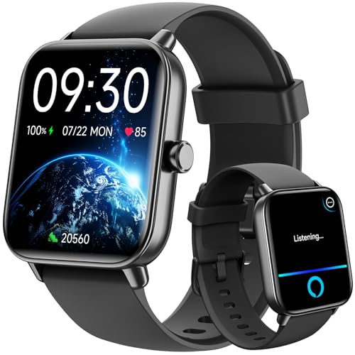 Smart Watches for Men, 1.8" Screen Activity Tracker, Heart Rate/Sleep/SpO2 Monitor, Make/Answer Calls, IP68 Waterproof Smartwatch for iPhone/Samsung/Android, 101+ Sport Modes Fitness Reloj Inteligente
