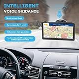 GPS Navigator for Car Truck RV, 7 Inch Touch Screen, Latest 2025 Maps for Car GPS, Support Voice Turn-by-Turn Guidance, Speed and Red Light Warning, Custom Truck Routing