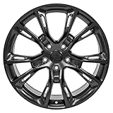 OE Wheels JP16 20 Inch Rims and Tires Fit Jeep Grand Cherokee Spider Monkey SRT8 Style 5x127 20x8.5 Satin Black - Fortera HL 265/50-20 (Set of 4)