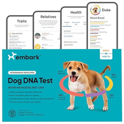 Embark Breed & Health Kit - Dog DNA Test - Discover Breed, Ancestry, Relative Finder, Genetic Health, Traits, Allergy Risk Scores