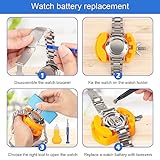 JOREST Watch Repair Kit, for Watch Battery Replacement & Watch Link Removal and Resizing & Watch Opener, Watch Repair Screwdriver Set, Watch Wrench Back Remover, Watch Cleaning, Spring Bar Tool