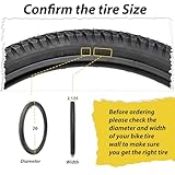 MOHEGIA Mountain Bike Tires Replacement Set: 2-Pack 26x2.125 inch (56-559mm) Folding MTB Bicycle Tires and Pair 26inch Inner Tubes with Tire Levers for for On or Off Road Riding