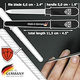 3 Swords Germany - Brand Quality Double Sided (fine & coarse) Sapphire Metal Pocket Nail File (1 Piece), Made in Solingen Germany