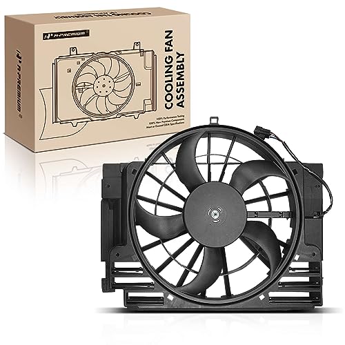 A-Premium Engine Radiator Cooling Fan Assembly Compatible with BMW E53 Series X5 2000-2006, Sport Utility, Replace# 64546921381, 64546921940