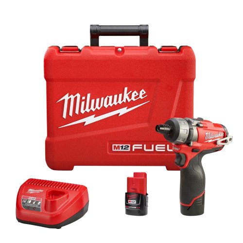 Milwaukee 2402-22 M12 Fuel 1/4 Hex 2-Spd Screwdriver Kit W/2 Bat