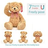 suepcuddly 20" Posed Teddy Bear Stuffed Animal Cute Plush Toy for Girl Kids (Light Brown)