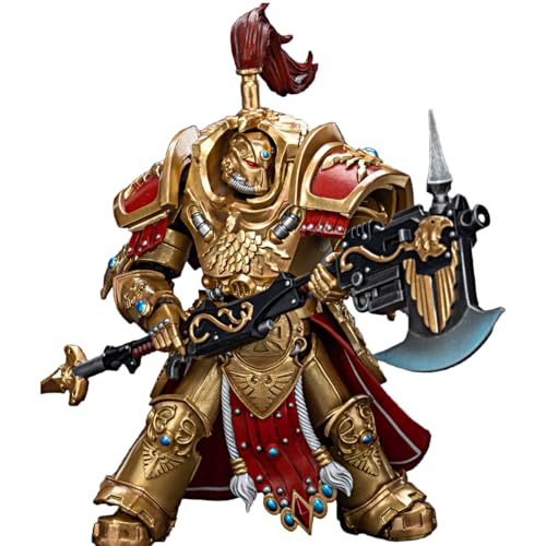 JOYTOY 1/18 Action Figure Warhammer 40,000 Adeptus Custodes Allarus Custodian with Castellan Axe 5.5 inch Collectible Action Figures Kits