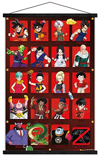 Trends International Dragon Ball Z - Anniversary Wall Poster, 22.375" x 34", Print and Black Hanger Bundle
