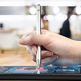 BoxWave Stylus Pen Compatible with Xiaomi Redmi Pad Pro - AccuPoint Active Stylus, Electronic Stylus with Ultra Fine Tip - Metallic Silver