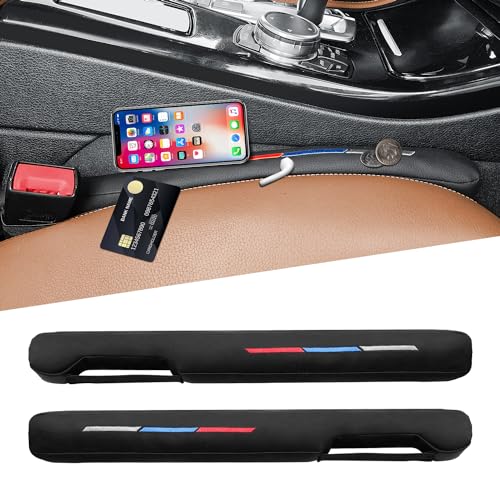 Nosxxus Sports Style Leather Car Seat Gap Filler Spacer Universal Seat Gap Filler Plug Compatible with BMWSeries M1 M3 M5 X1 X5 X6 Z4 3 5 7 Series Console Stop Things from Dropping